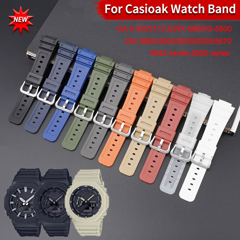 Casio Watch G-Shock Ga-2100 - حزام مطاطي لساعة كاسيو ، استبدال