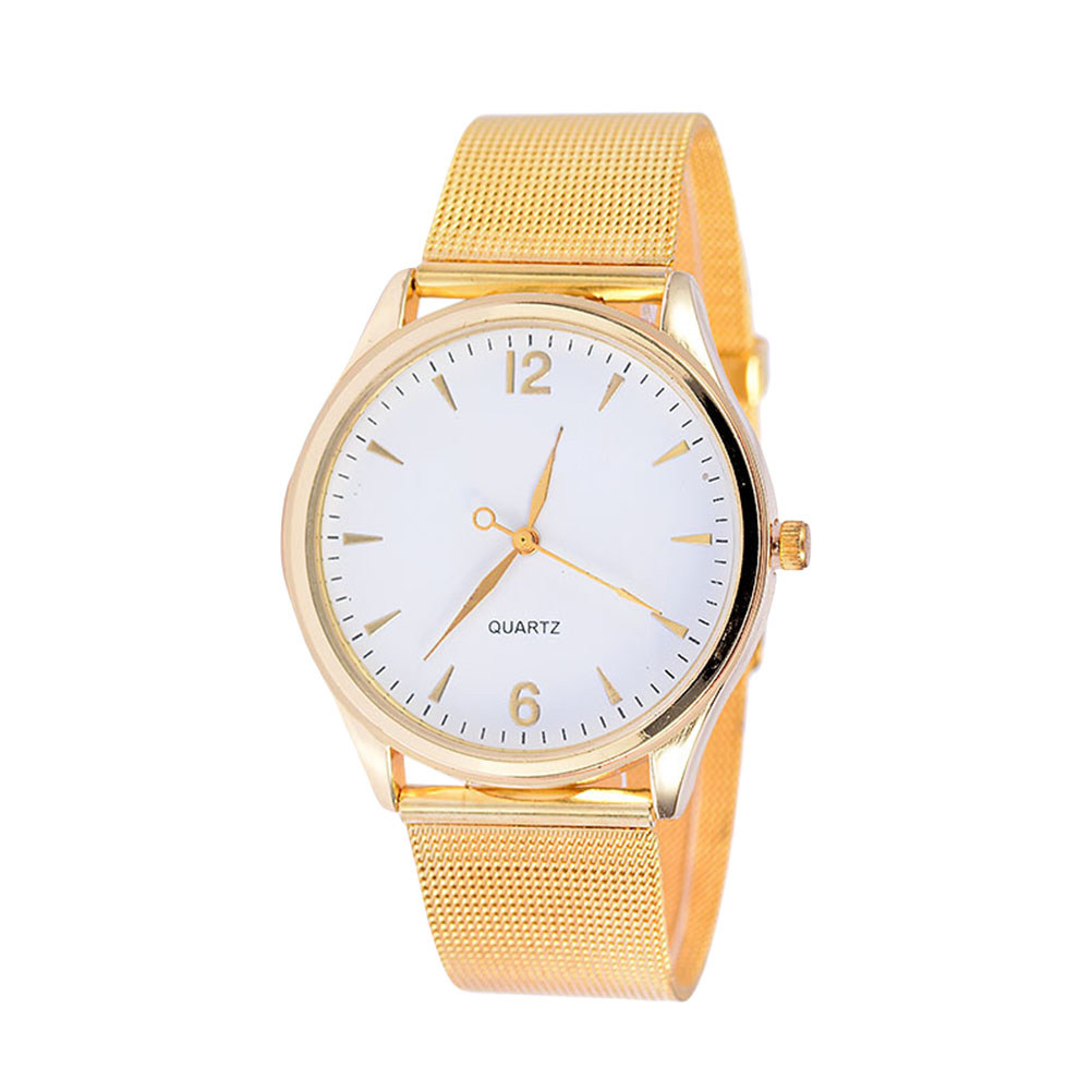 Luxury Watch Gift For Her - ساعة يد نسائية كوارتز، حزام ذهبي