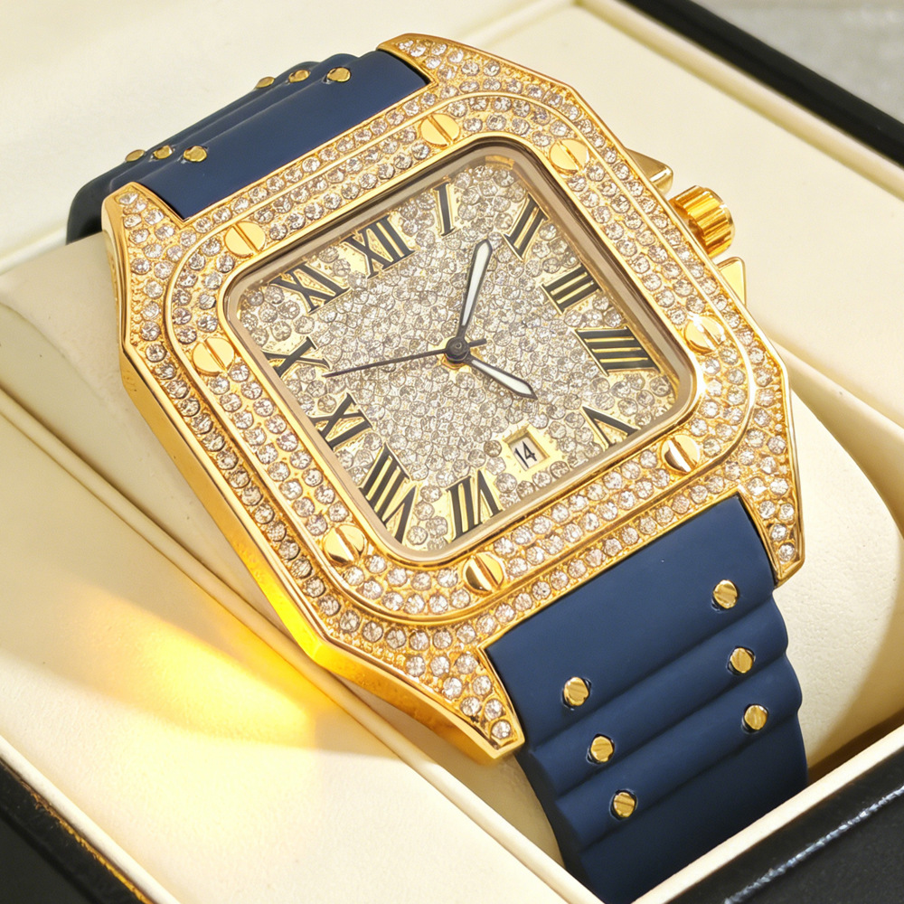 Luxury Watch Iceberg - ساعة يد رجالية عصرية مربعة الشكل