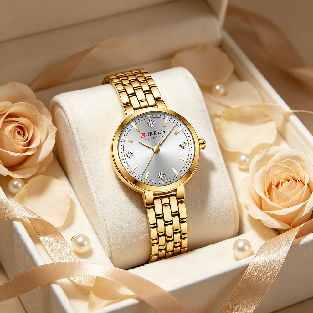 Luxury Watch Gift For Her - ساعة يد نسائية رفيعة من CURREN