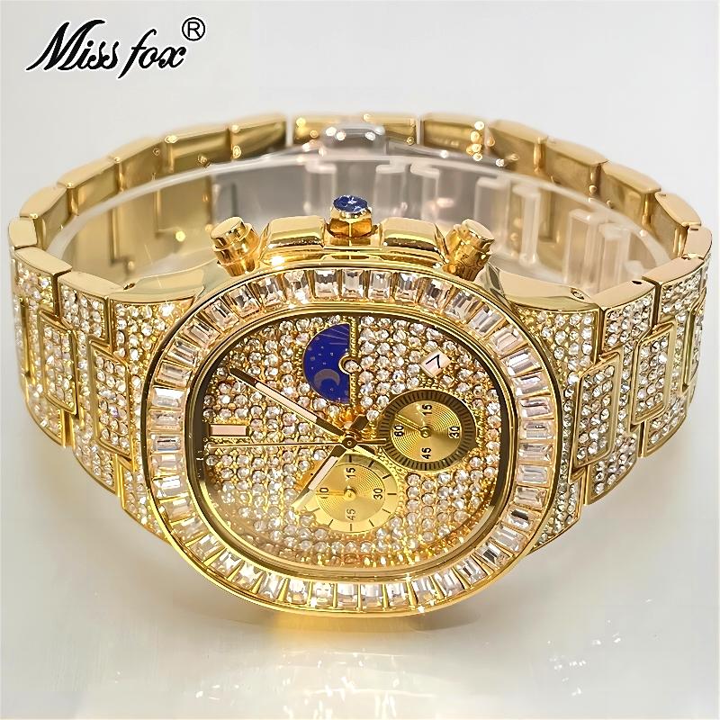 Luxury Watch Iceberg - MISSFOX ساعات ذهبية فاخرة للرجال موضة