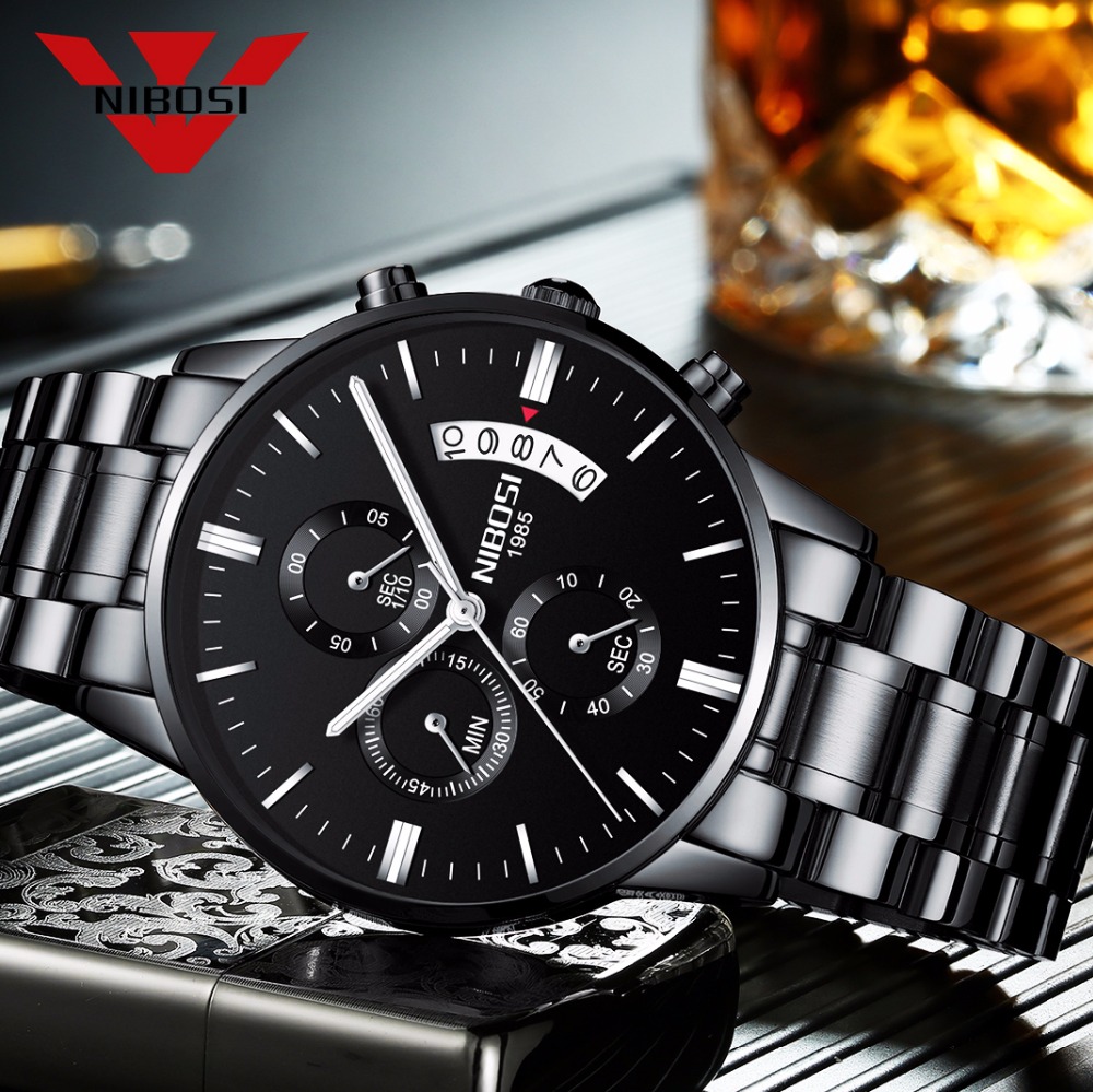 NIBOSI الفولاذ المقاوم للصدأ ا - مراجعة Luxury Watch Top 10 وسعره