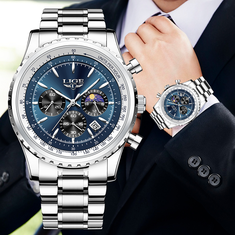 LIGE-ساعة كوارتز فاخرة للرجال  - مراجعة Luxury Watch Magazine وسعره