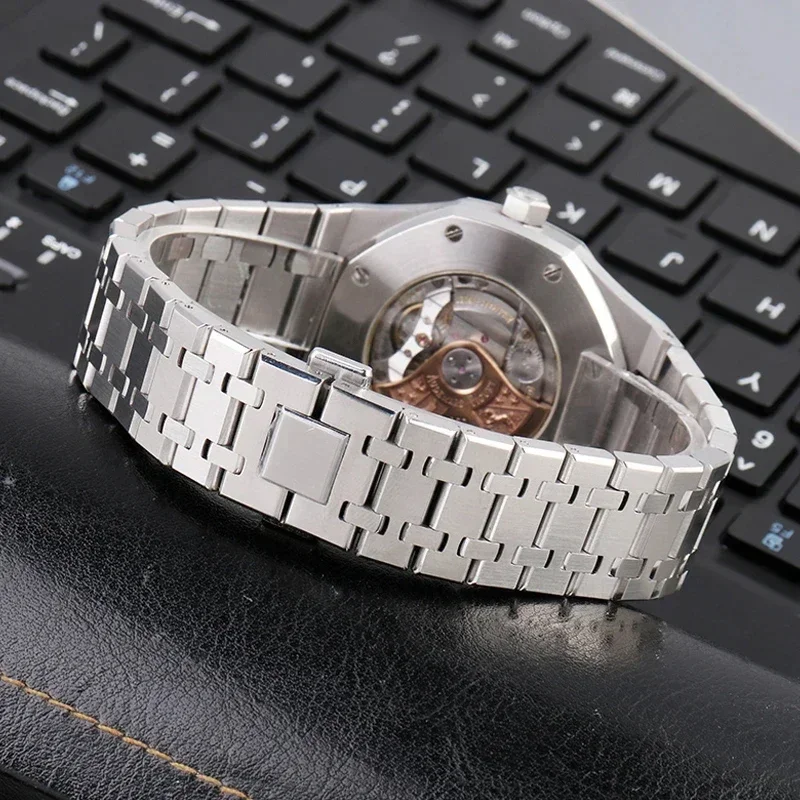 سوار ساعة من الفولاذ المقاوم ل - مراجعة Audemars Piguet Watch Royal Oak وسعره