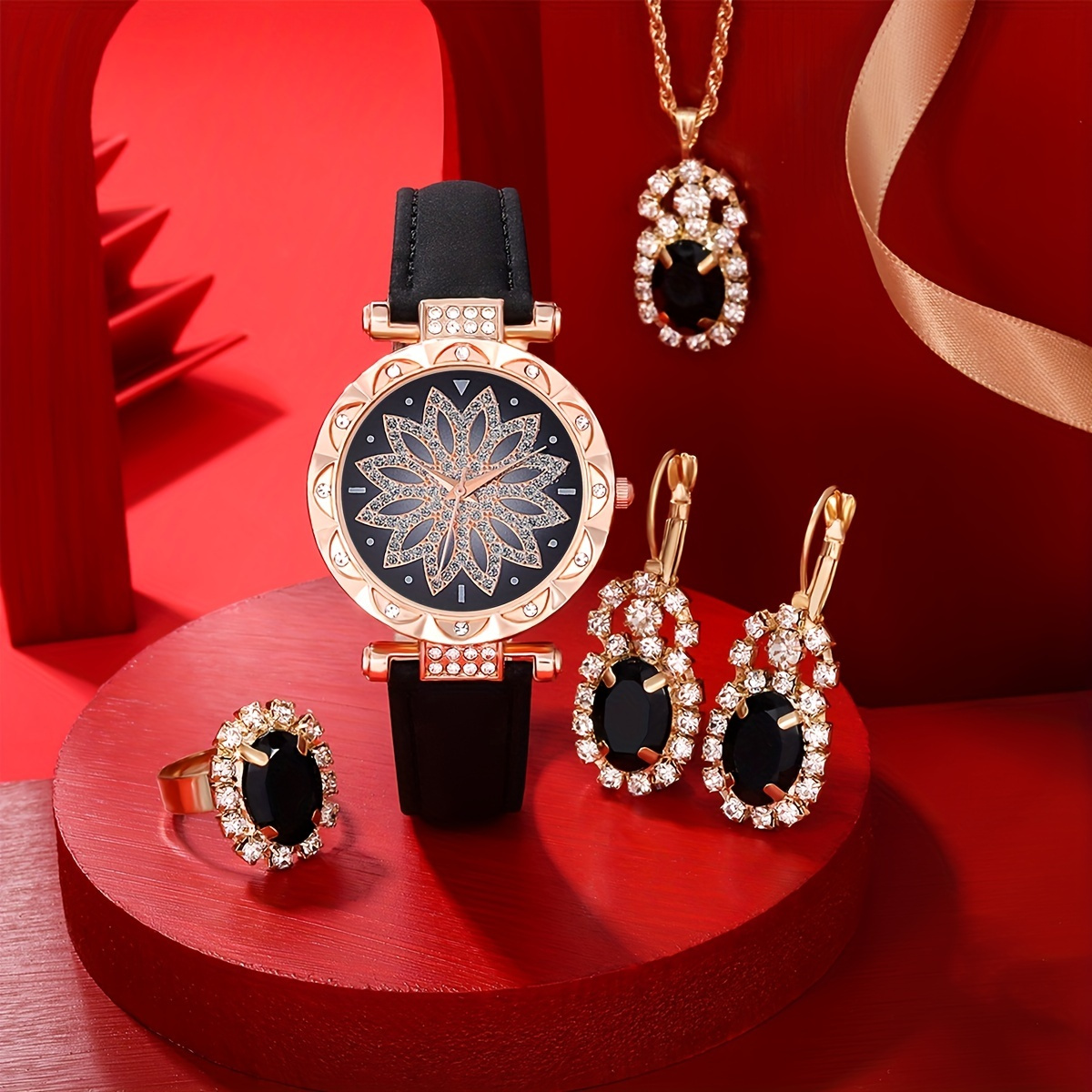 ساعة كوارتز فاخرة مزينة بأحجار - مراجعة Luxury Watch Gift For Her وسعره