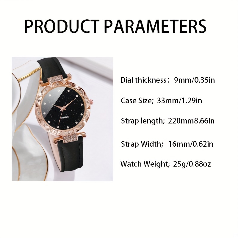 ساعة يد كوارتز أنيقة مزينة بال - مراجعة Luxury Watch Gift For Her وسعره