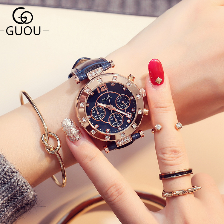 2018 GUOU أفضل ماركة الموضة ال - مراجعة Luxury Watch Top 10 وسعره