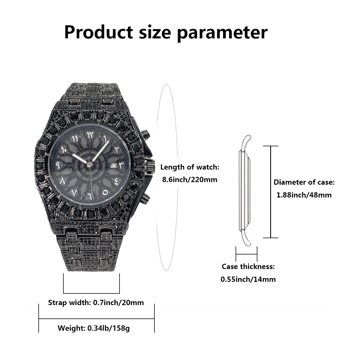 ساعة يد يونيجيت كول بلاك دايمو - مراجعة Luxury Watch Iceberg وسعره